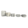 Set of 5 nesting candle holders in white marble.