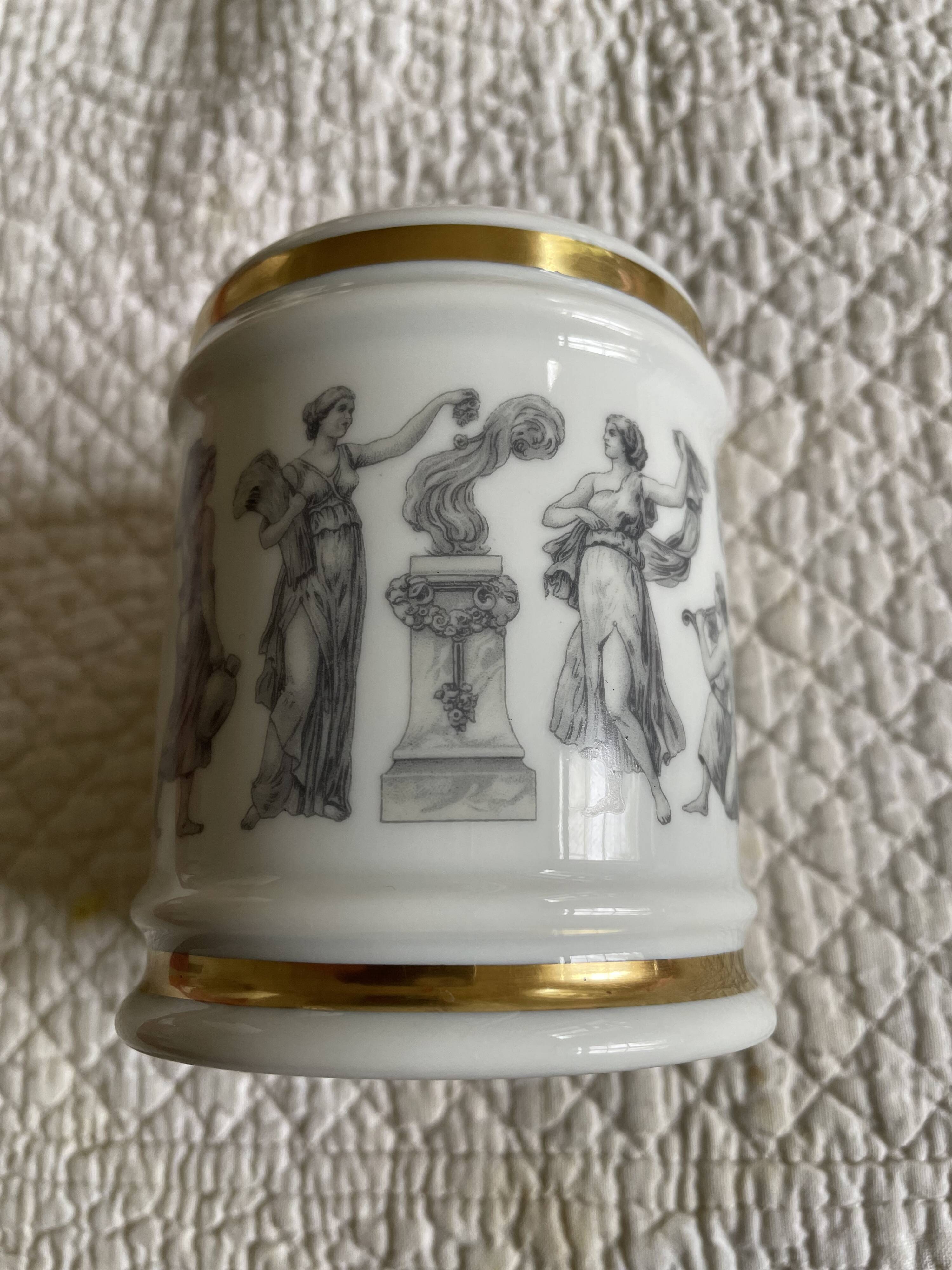 Limoges porcelain medicine jar H15 X D7