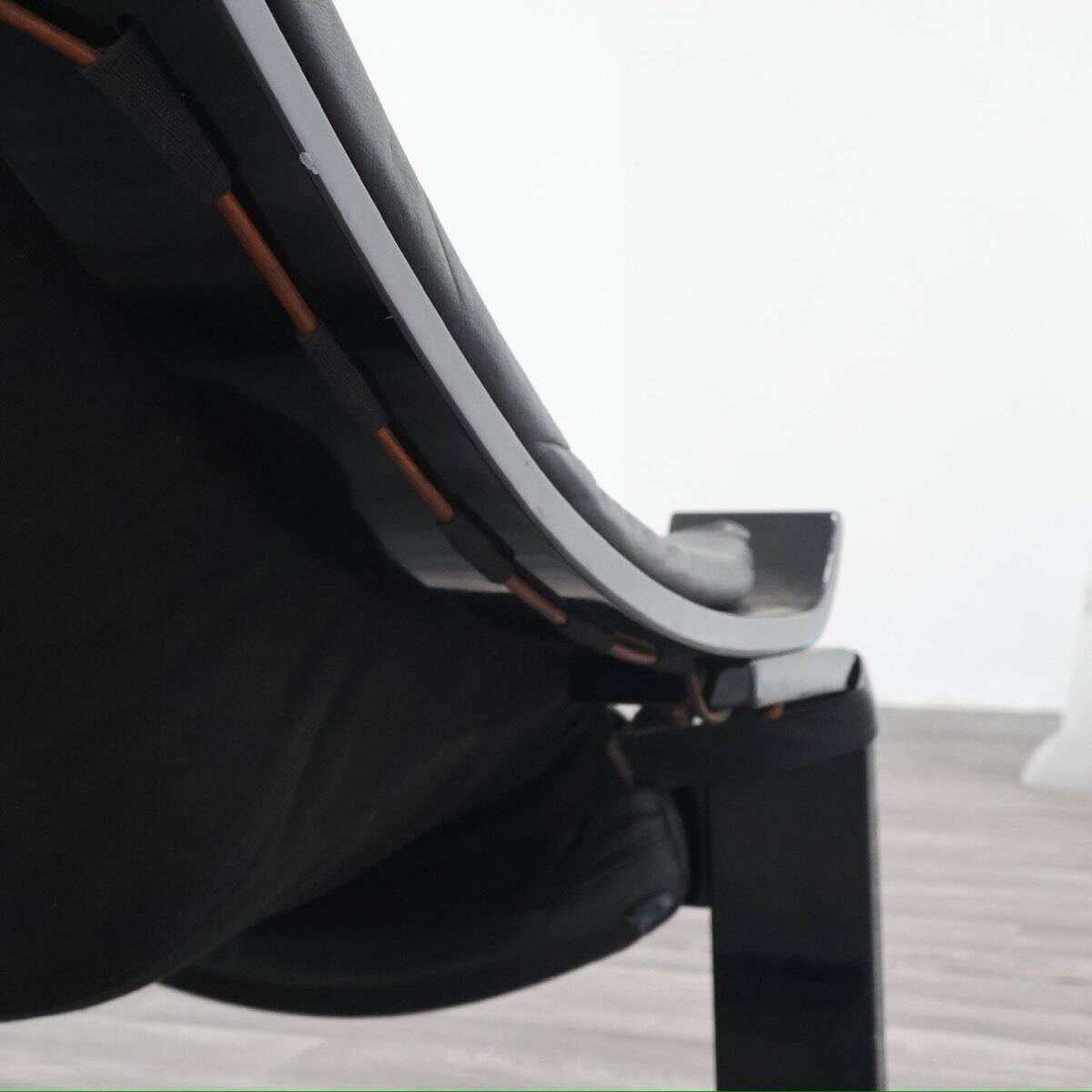 Leather Armchair by Åke Fribytter for Nelo Möbel, Sweden, 1970s