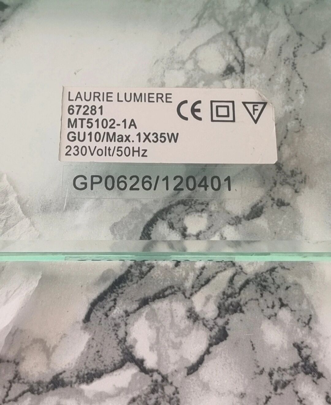 Glass lamp Laurie vintage light fixture