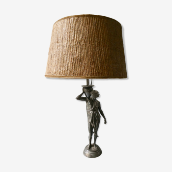 Neoclassical lamp, Greek man statuette, ephebe