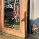 Beveled door mirror "in its juice" XIXth
