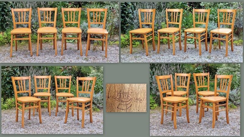 Lot 4 chairs bistro luterma
