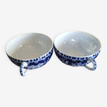 Tasses à thé en porcelaine bleue de Chine