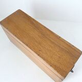 Old wooden library card box