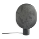 Table lamp in aluminum, oxidized, contemporary work.