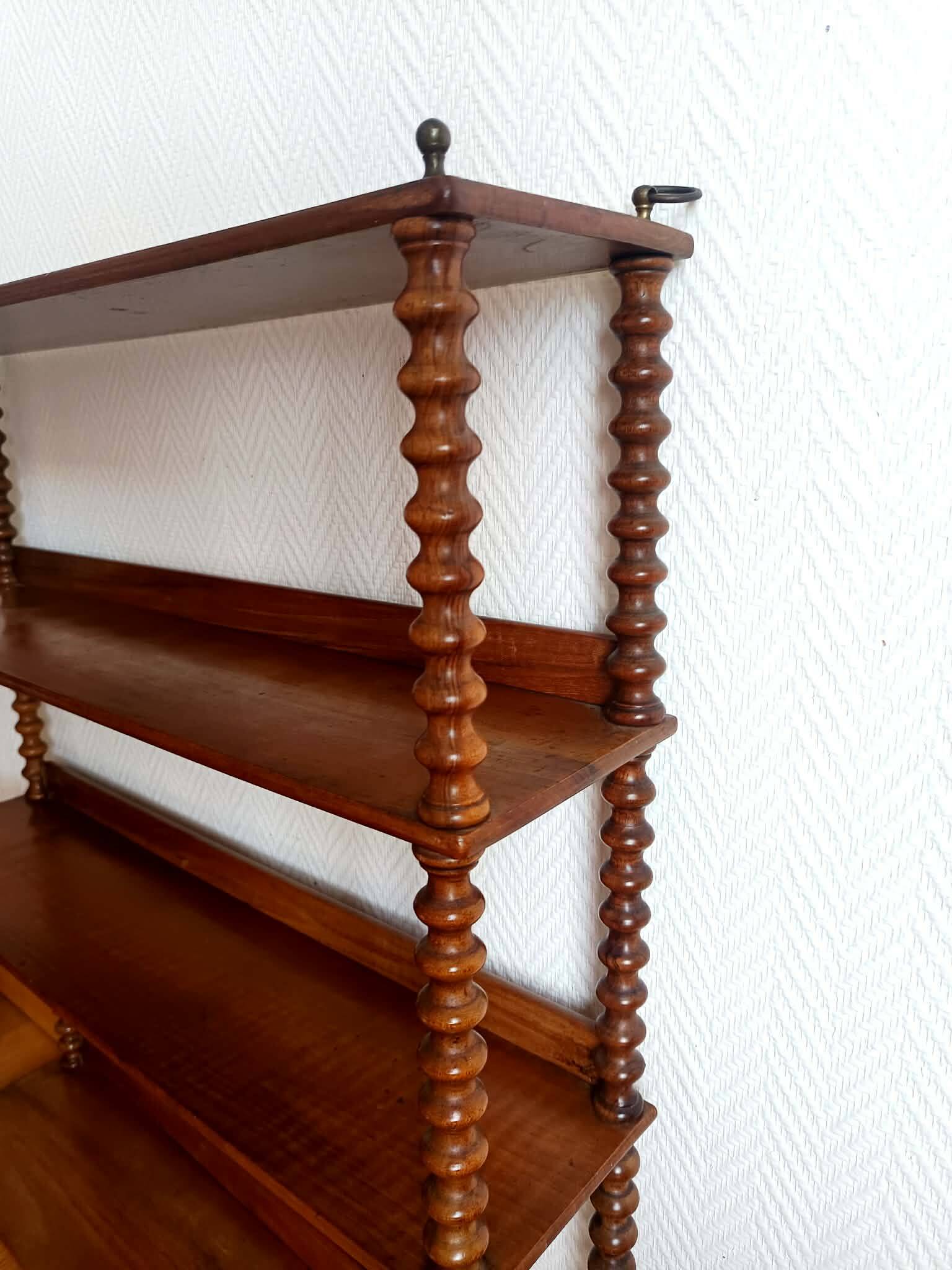 Napoleon III twisted column wall shelf