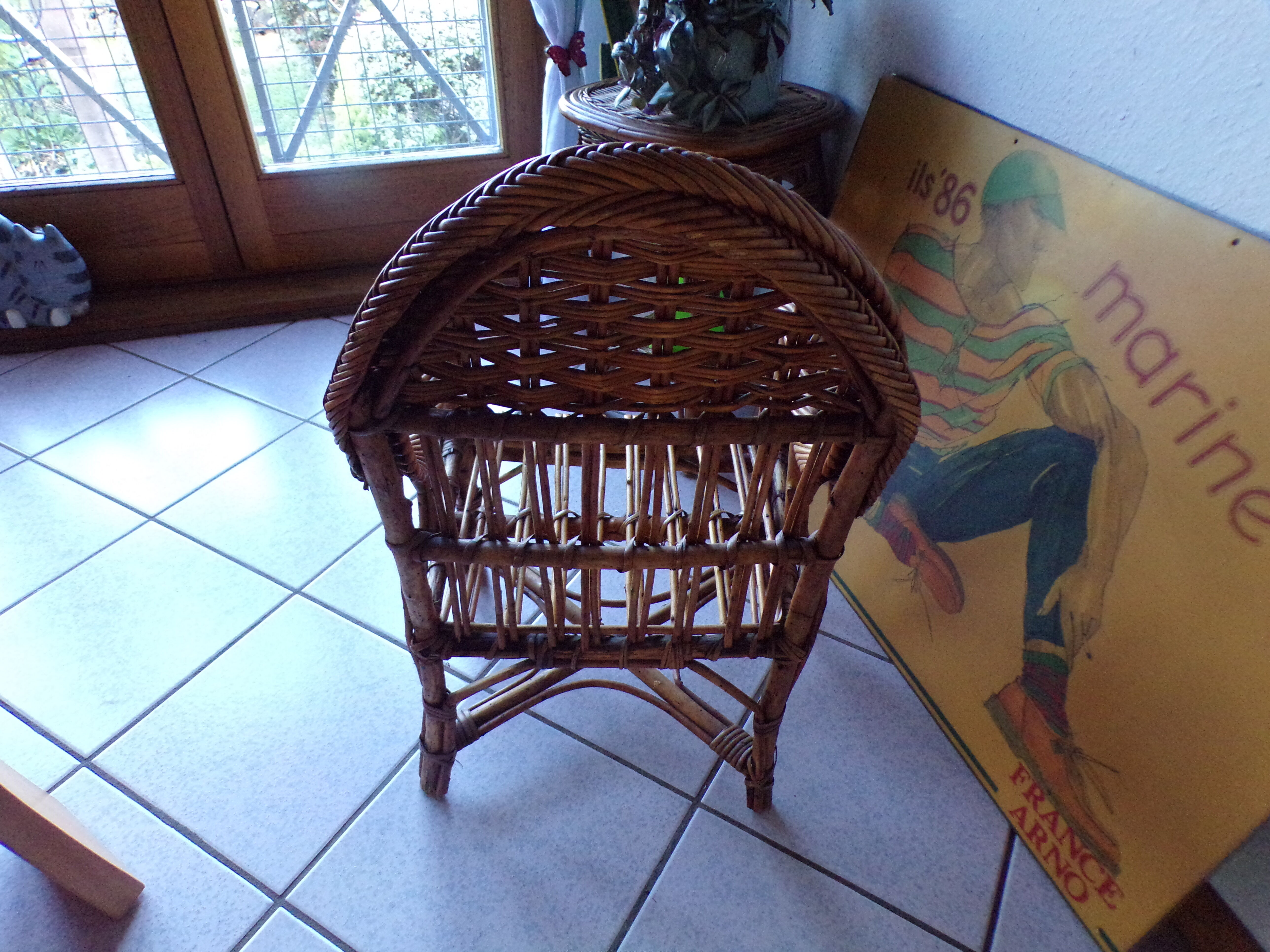 Chaise rotin enfant