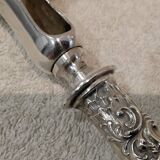 Some silver-plated handles, 950 Minerve, Rocaille style, Ravinet.