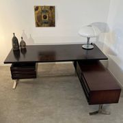 Vintage president corner desk in rosewood design by Gianni Moscatelli vintage