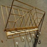 Grid hung keys, gilded metal, vintage 1960s
