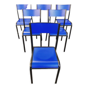 Série de 6 chaises d’école - mullca