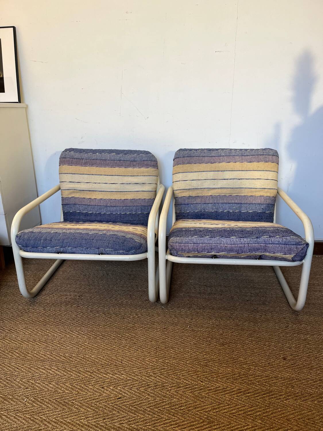 Pair of vintage 70s armchairs by Marc Berthier for Prisunic