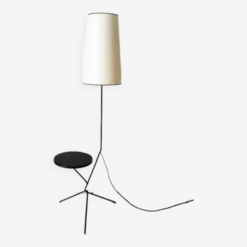 Lampadaire tripode avec tablette