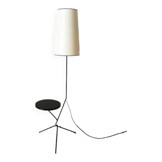 Tripod floor lamp with shelf