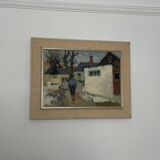 Swedish Oil on Panel – “Street ” by JOHN BÖRÉN