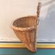 Ancien panier vendange cueillette en osier tressé décoration vintage