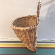Old harvest basket picking in wick tressé vintage decoration