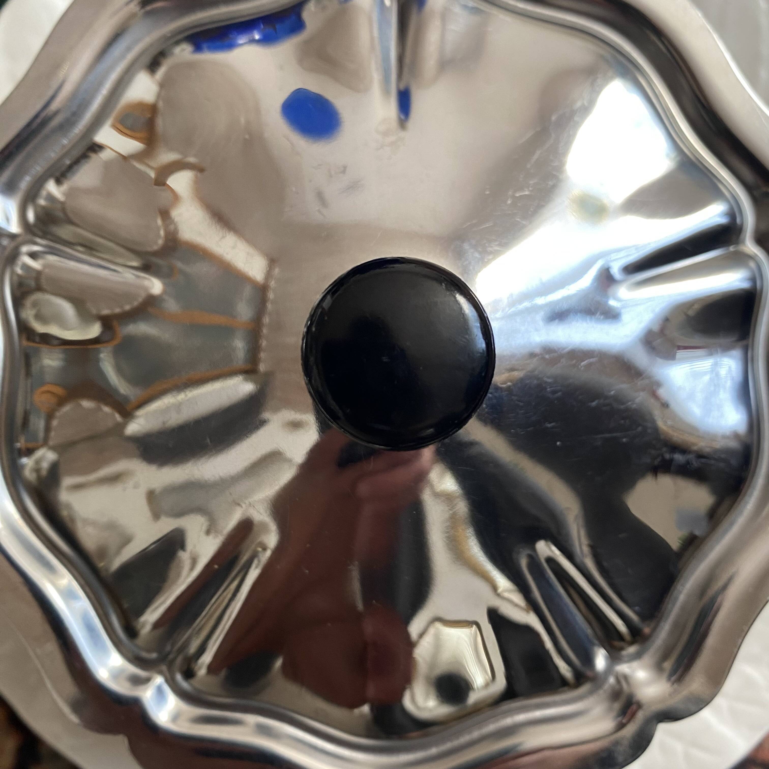 Vintage stainless steel sugar bowl