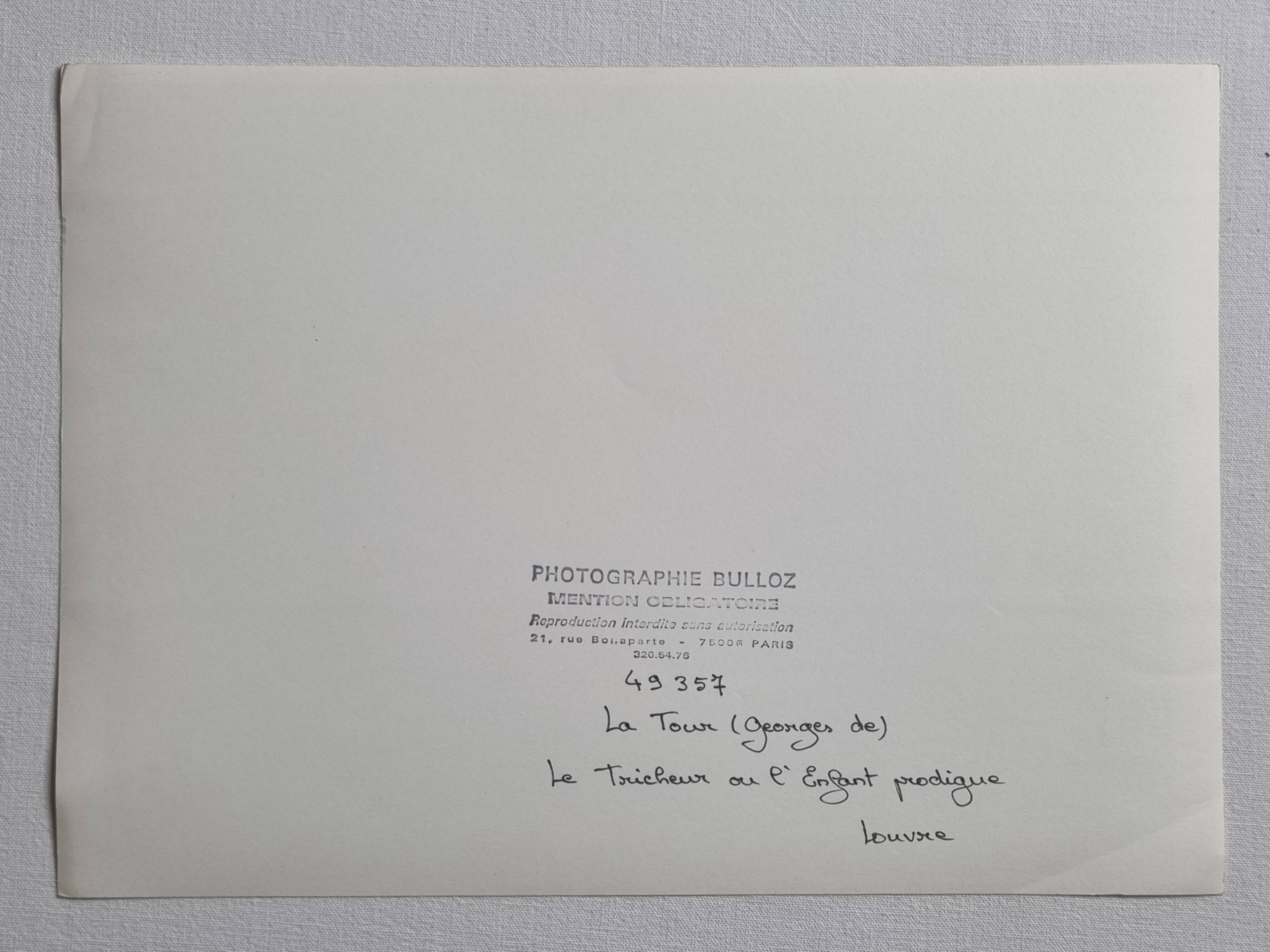 Art photography after Georges de La Tour, the cheat or the prodigal son, 60s-70s