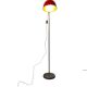 Vintage orange-red floor lamp with chrome.