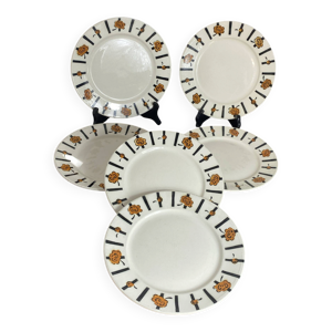 assiettes en porcelaine, - badonviller