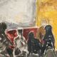 Original Danish Oil on Canvas“Figurative Composition” by Max Bilde