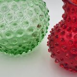 Pair of diamond point decanters