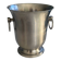 Stainless steel champagne bucket signed Guy Degrenne, antique metal decoration -
