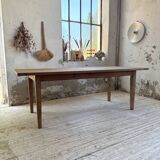 Table de ferme en pin et chêne