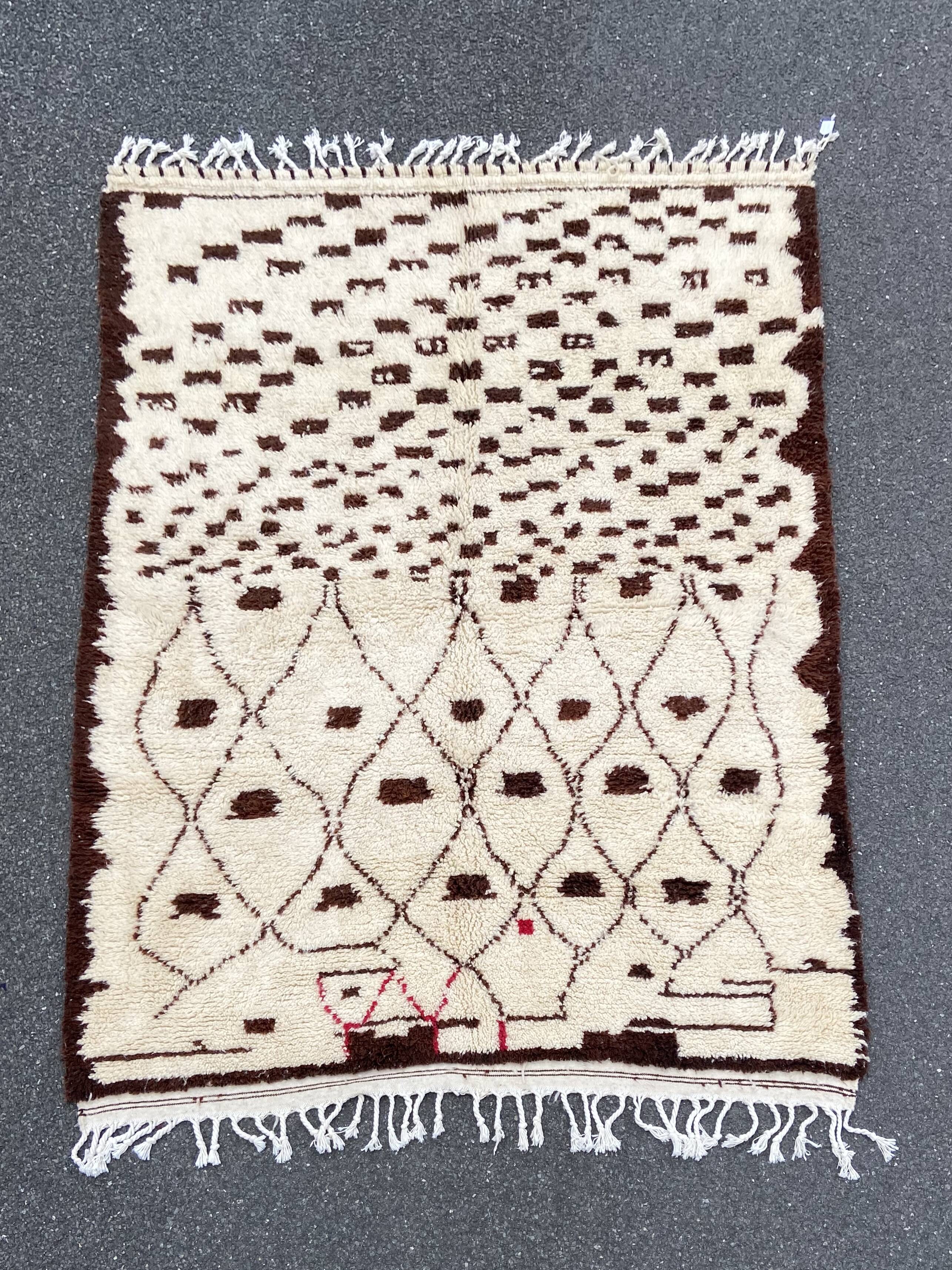 Large contemporary Moroccan Berber rug modern wool design