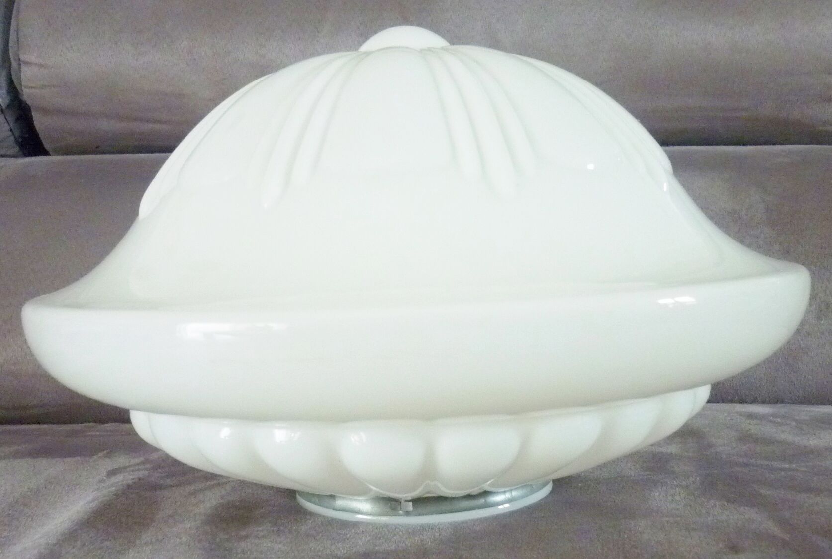 Pendant lamp, lamp, old globe opaline glass, geometric shapes, art deco, 1930