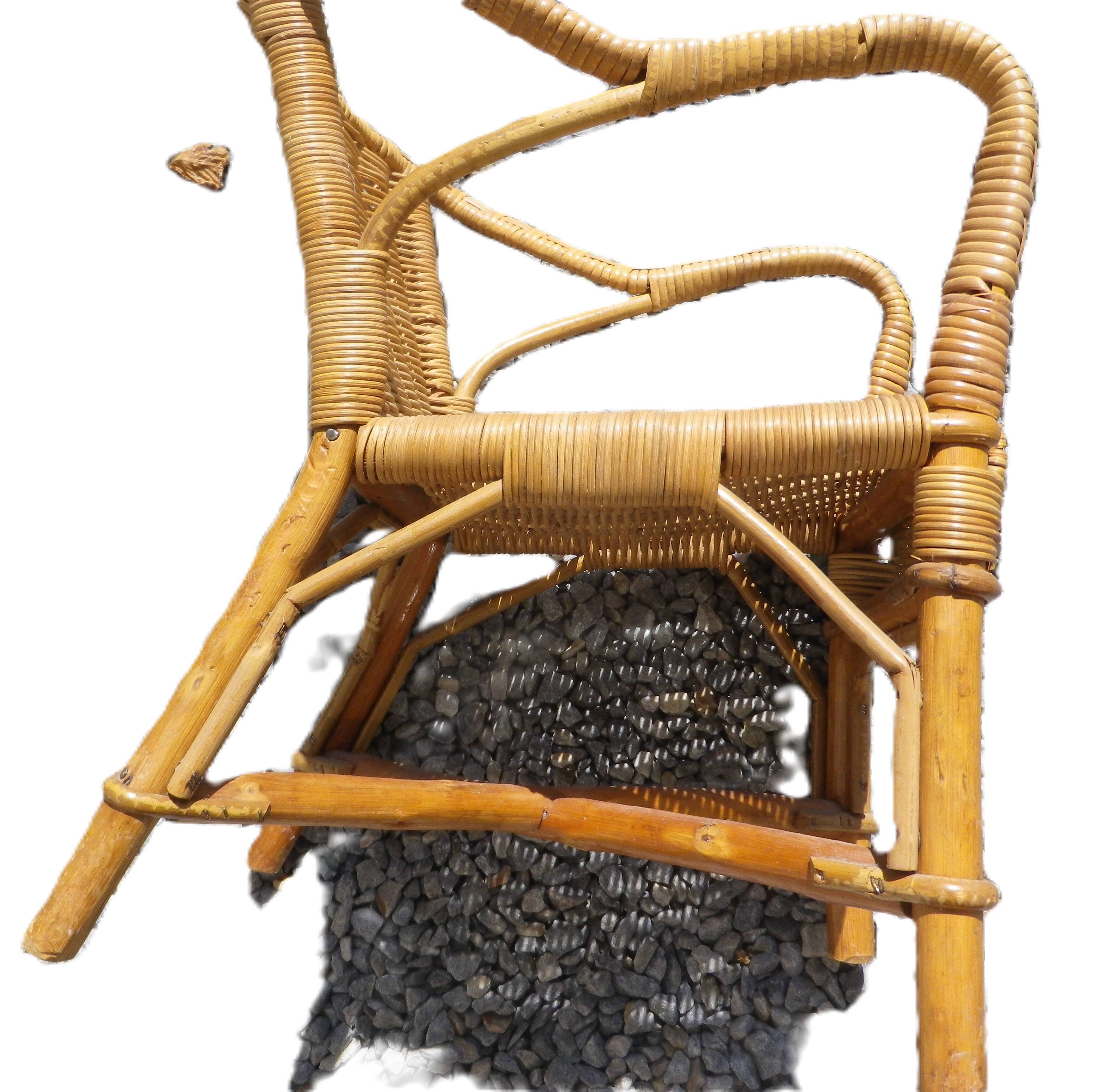 children's rattan armchair