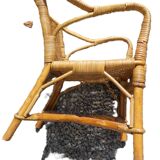 fauteuil rotin enfant