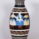Art Deco Hand-Painted Vase in Ceramic, Slovakia, 1940s