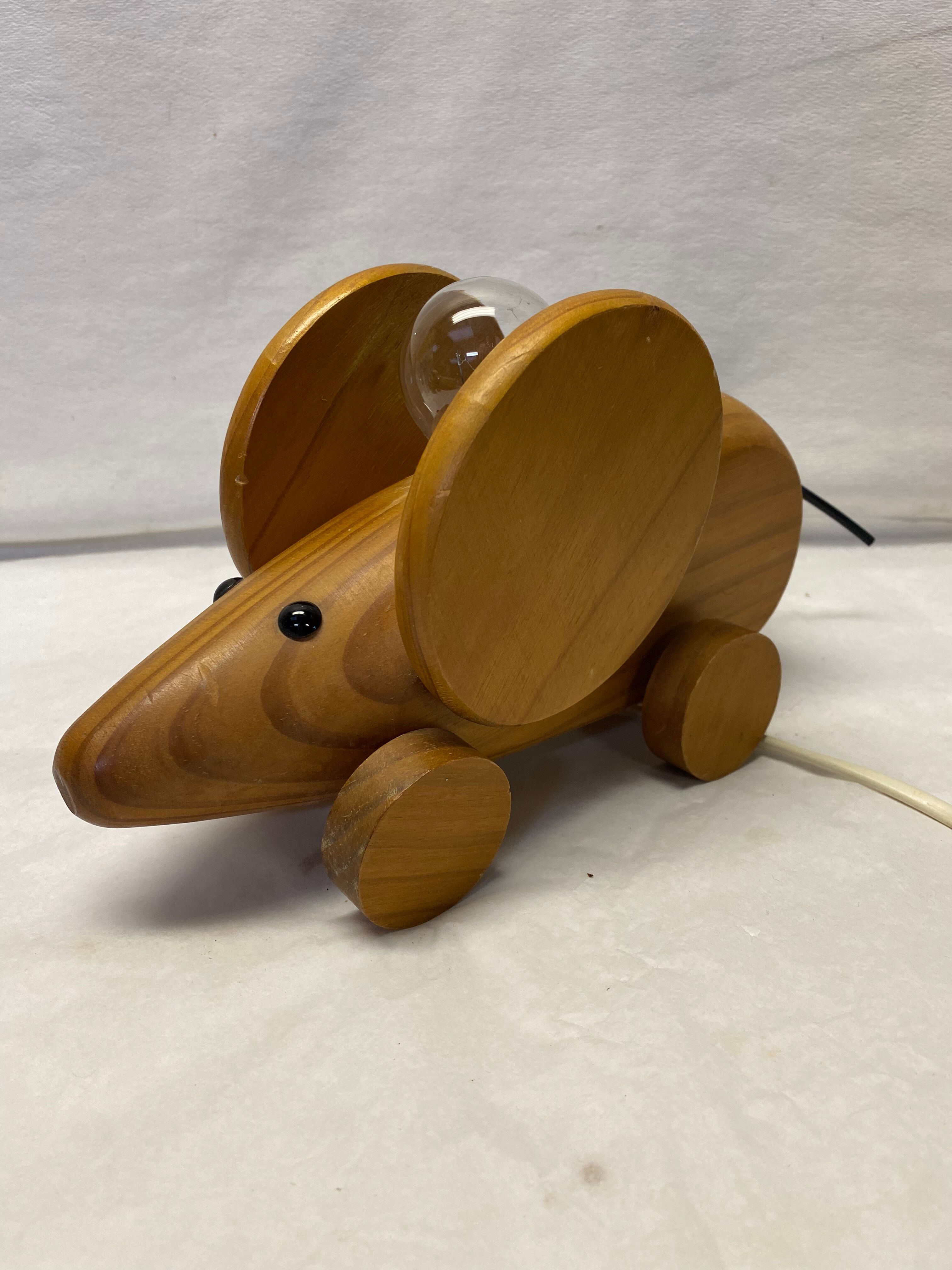 Lamp child mouse wood