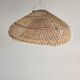 Small rattan lampshade in the shape of a braided hat