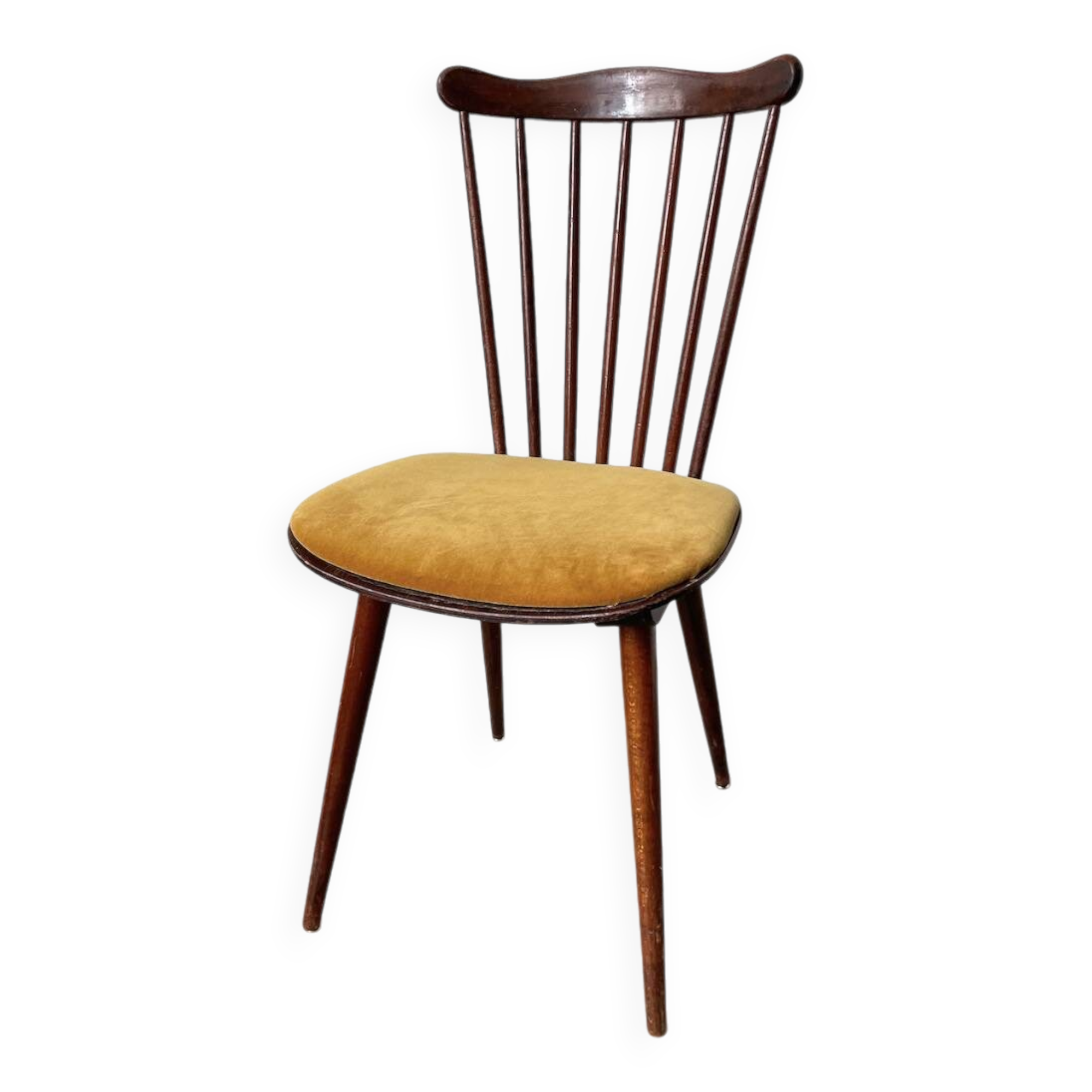 Baumann “Minuet” chair with yellow seat