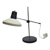Vintage Polish bedside lamp in glass and metal, 1980s