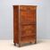Antique mahogany secretary with leather, Italy, 19th century