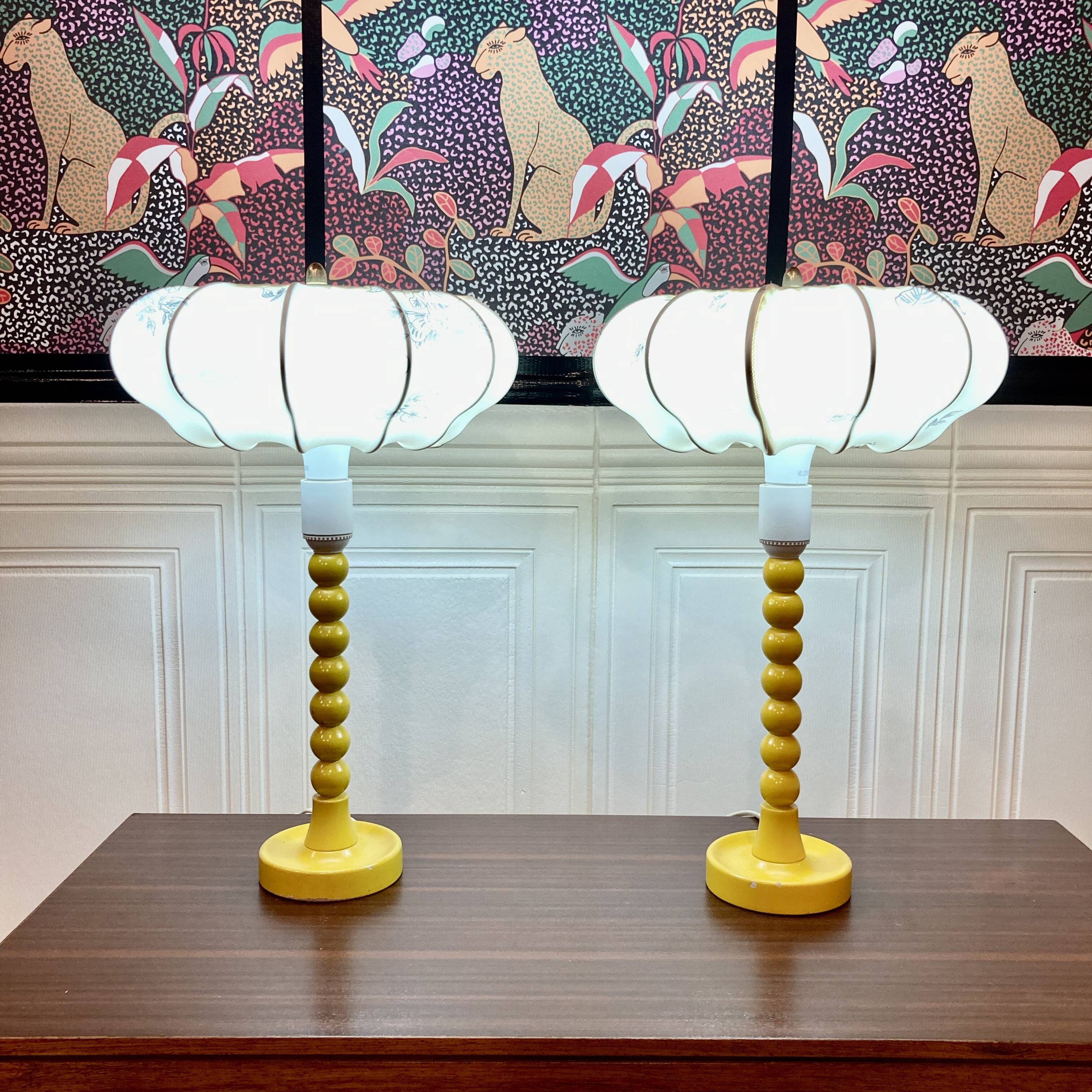 Pair of Scandinavian design lamps from the 1960s.
