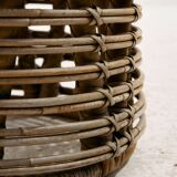 Rattan and bamboo set, set of 2