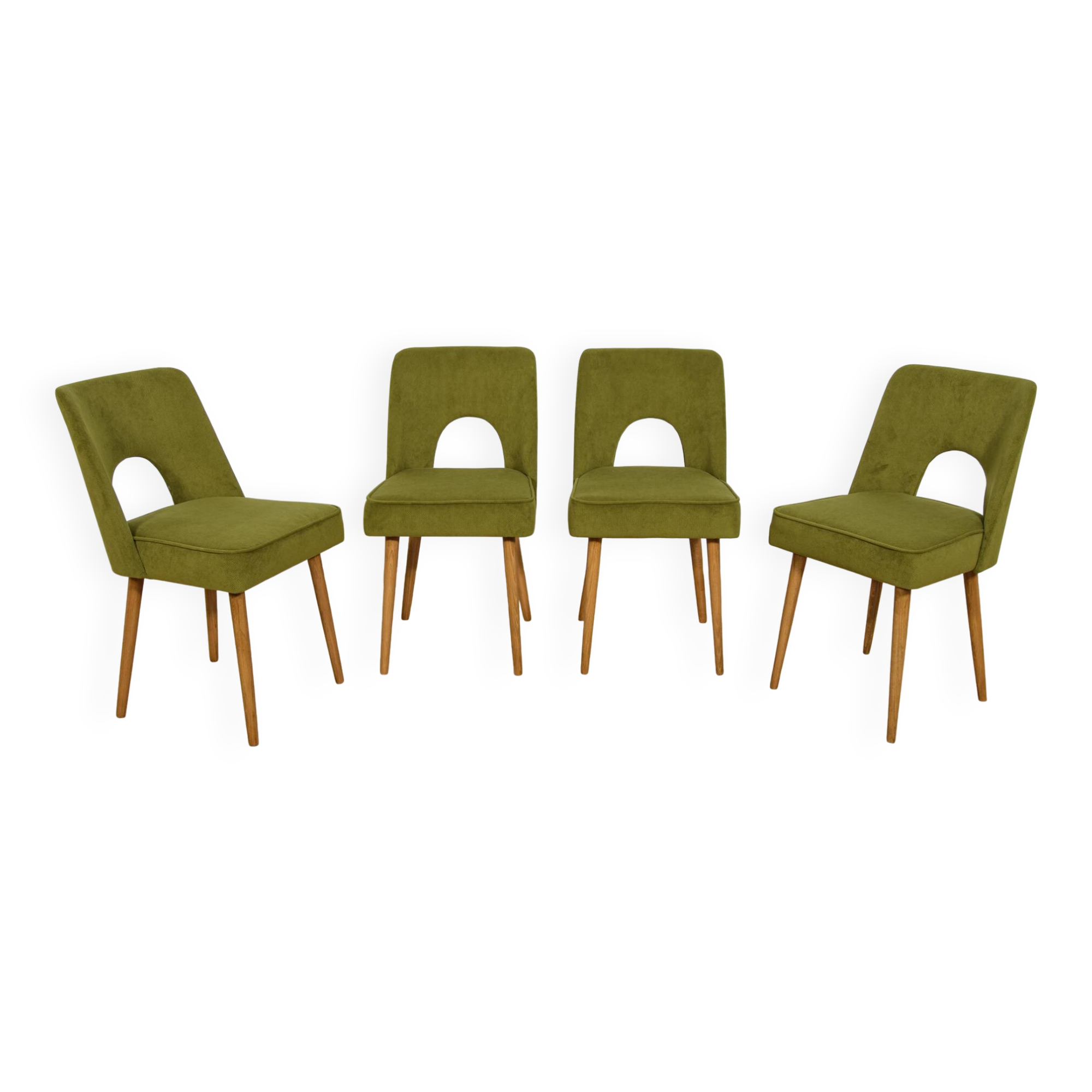 Shell Chairs from Bydgoszcz Furniture Factory, Poland, 1960s, Set of 4