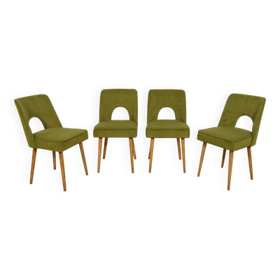 Chaises Shell de l'usine de meubles de Bydgoszcz, Pologne, années 1960, ensemble de 4