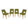Shell Chairs from Bydgoszcz Furniture Factory, Poland, 1960s, Set of 4