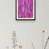 Pastel chrysanthemes frames 30 x 40 cm (atelier cleophee)