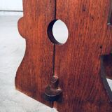 Amsterdam School Design Oak Handle Stool, Netherlands, 1920s