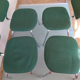 4 chairs made of green steelcase strafor fabric