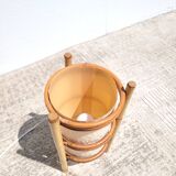 Lampe à poser en rotin 1970