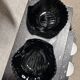 2 black shell cups